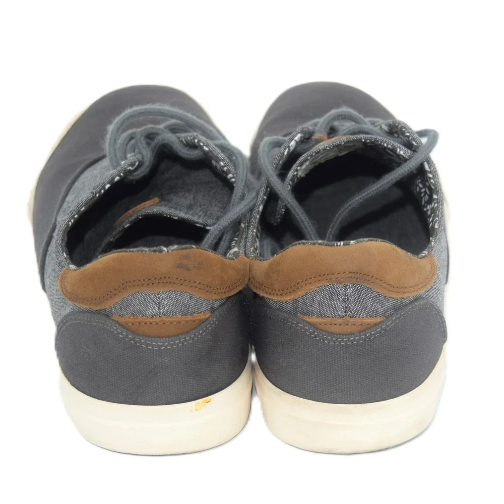 CREVO Mens Size 11‎ Gray Canvas Lace Up Casual Sneakers Shoes